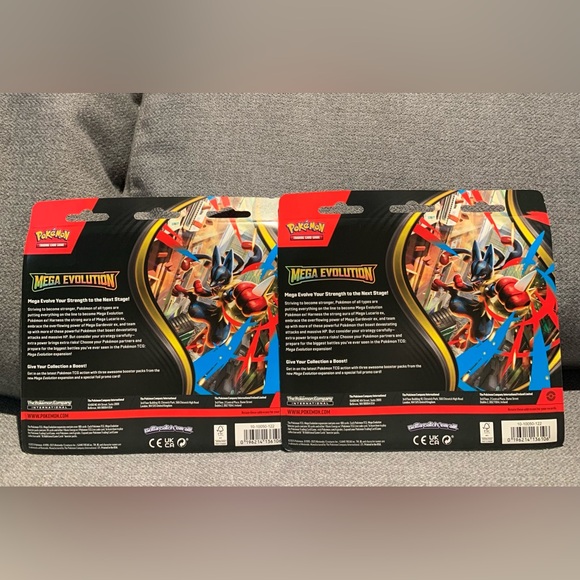 LOT OF 2 Pokémon TCG Mega Evolution 3-Pack Blister – Golduck Promo Sealed Cards - Picture 2 of 4